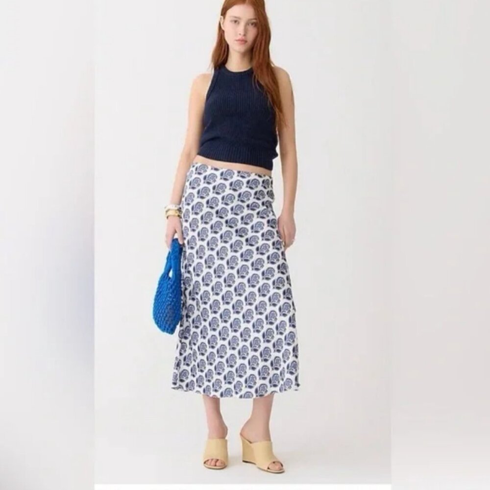 Gwyneth slip skirt in bouquet block print